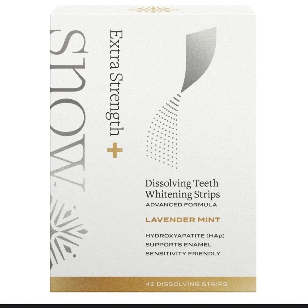 Snow Dissolving Teeth Whitening Strips - Lavender Mint 42+14 Strips 08/2028 New